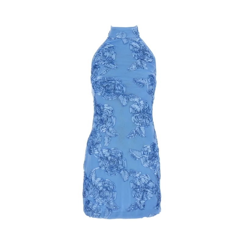 Rotate Mini-jurk High Neck Sheath Dress Blue