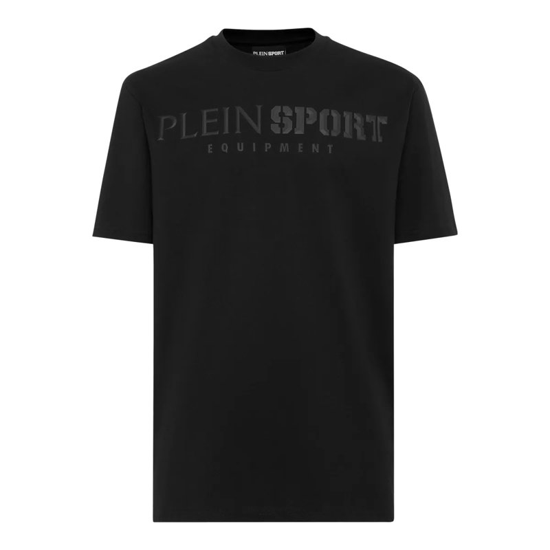 Plein Sport T-Shirt T-Shirt Rundhalsausschnitt Statement schwarz