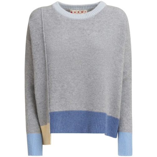 Marni Multicolored Layered Cashmere Sweater Multicolor Pullover