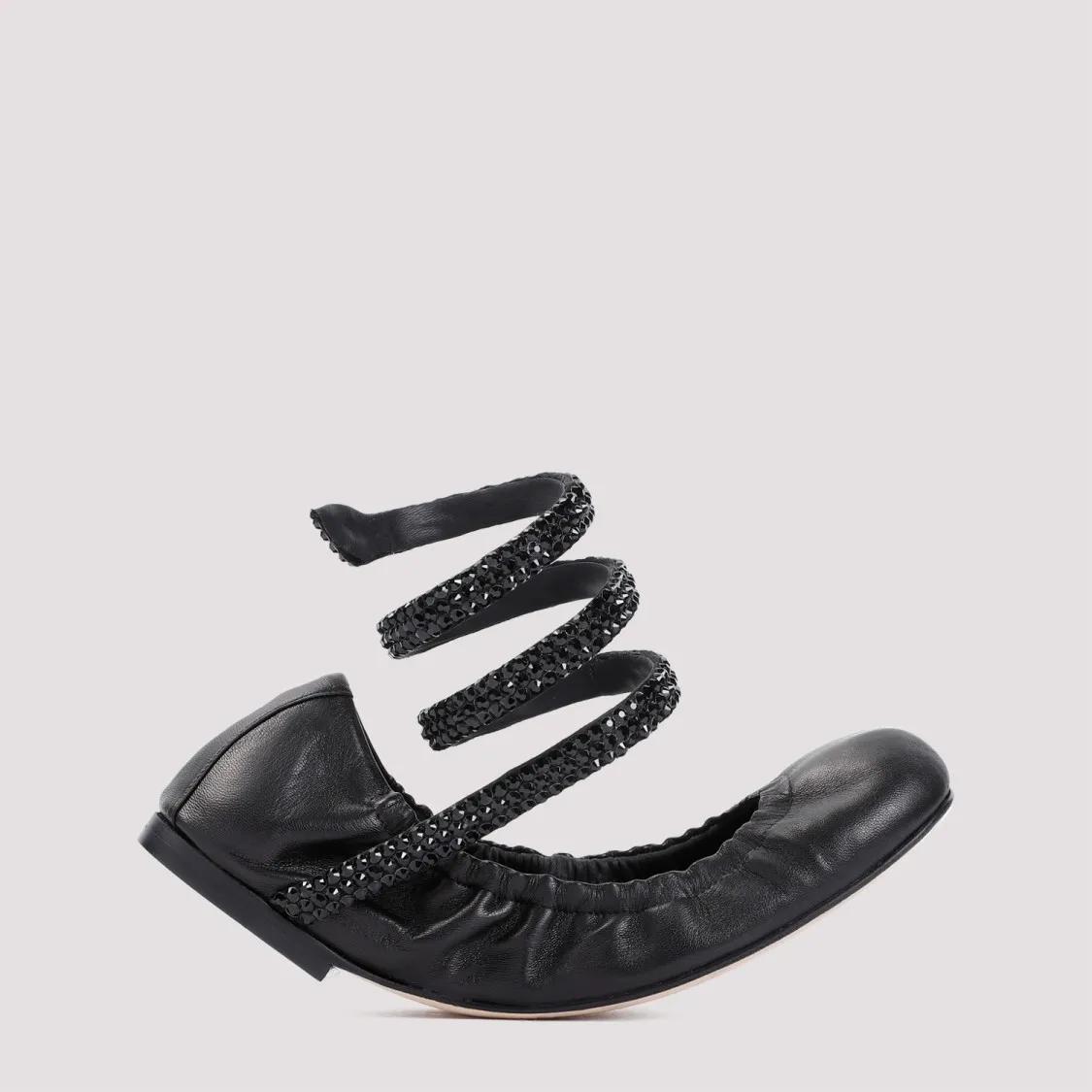 Thumbnail - Black Lamb Leather Ballerinas - Gr. 37 (EU) - in Schwarz