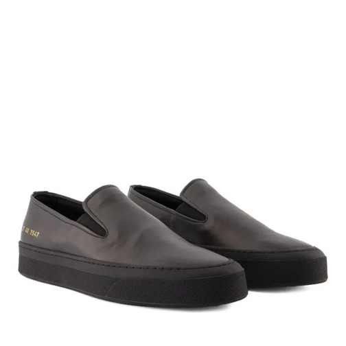 Common Projects Slip On Sneakers - Leather - Black Black Low-Top Sneaker