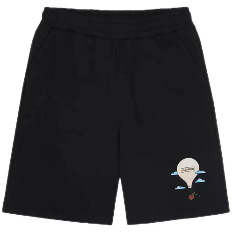 Flâneur Shorts sweatshort black aeronautique schwarz