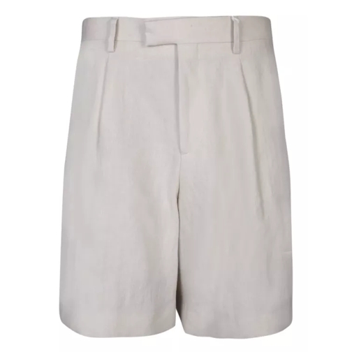 Lardini Linen Bermuda Shorts White 
