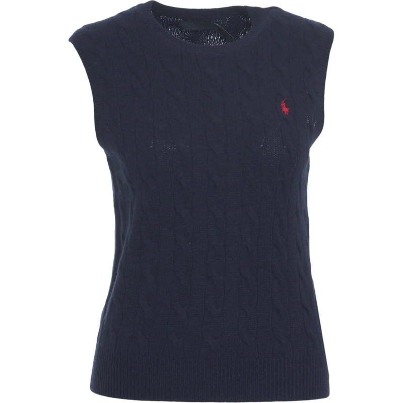 Ralph Lauren T-Shirt Knit top with cable knit pattern blau