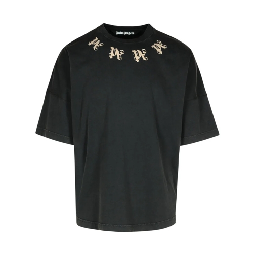 Palm Angels T-shirts Stateme' Black Cotton Over T-Shirt Black