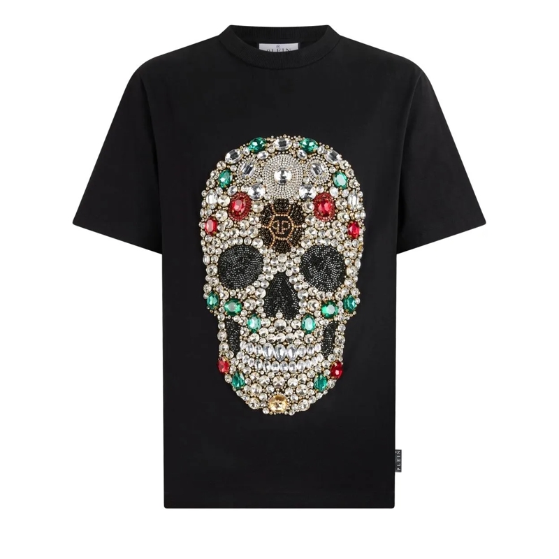 Philipp Plein T-Shirt Round Neck T-Shirt Skull Stones schwarz