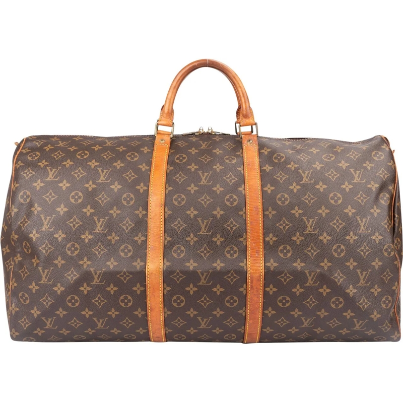 Louis Vuitton Schultertasche Louis Vuitton Canvas Monogram Keepall 60 braun