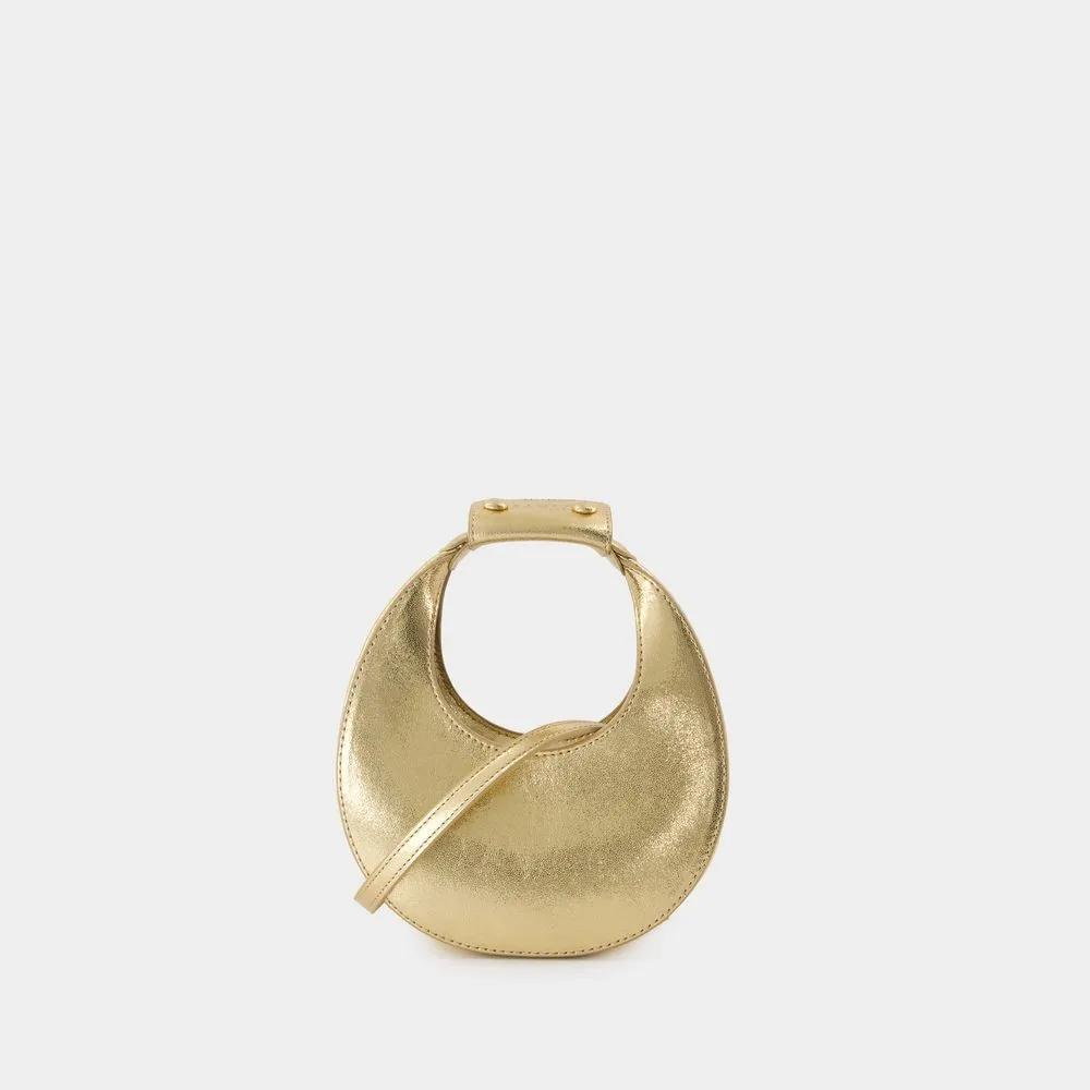 Staud Hobo bags Good Night Moon Bag Leather Gold in goud