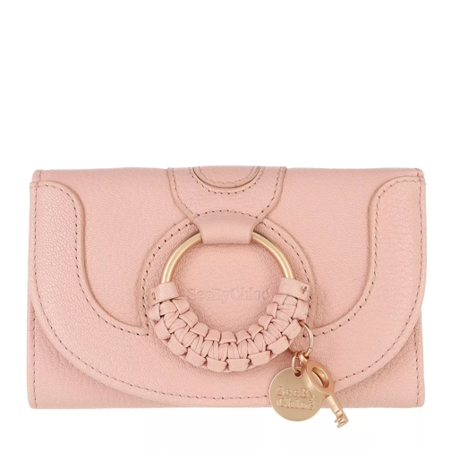 See By Chloé Hana Wallet Leather Peachy Pink Tri-Fold Wallet