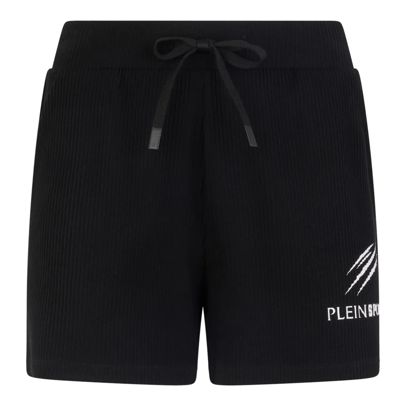 Plein Sport Shorts Ribbed Loose Fit Shorts Scratch schwarz