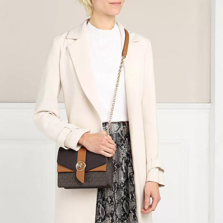Michael Kors Greenwich Crossbody Bag Brown Acorn Sac a bandouliere