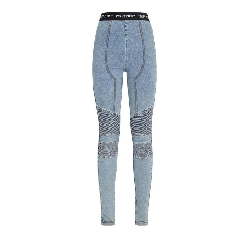 Philipp Plein Skinny-Leg-Jeans Jeggings hell-blau