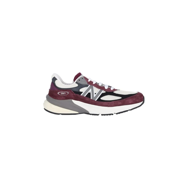 New Balance Lage-top sneaker Bordeaux Suede And Mesh Sneakers With Iconic Logo Burgundy