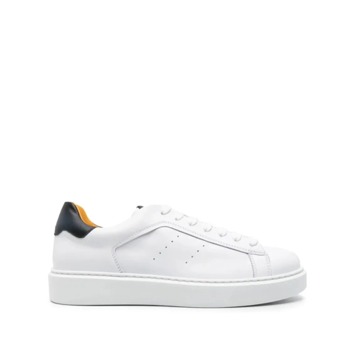 Doucal's Low-Top Sneaker Leather Flatform Sneakers White