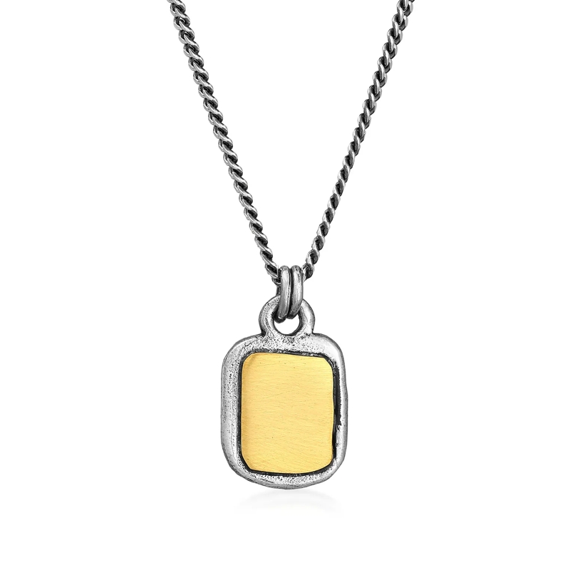 Haze & Glory Mittellange Halskette Halskette Wisdom - 925 Silber vergoldet silber