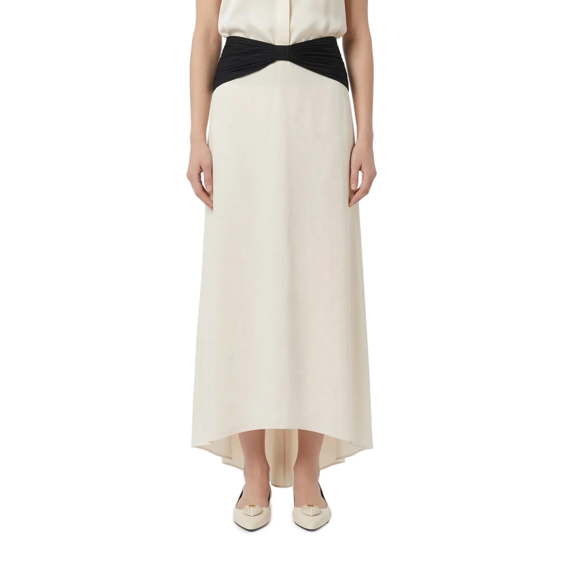 Valentino Garavani Maxirock Maxirock aus Seide weiß(Image 2)