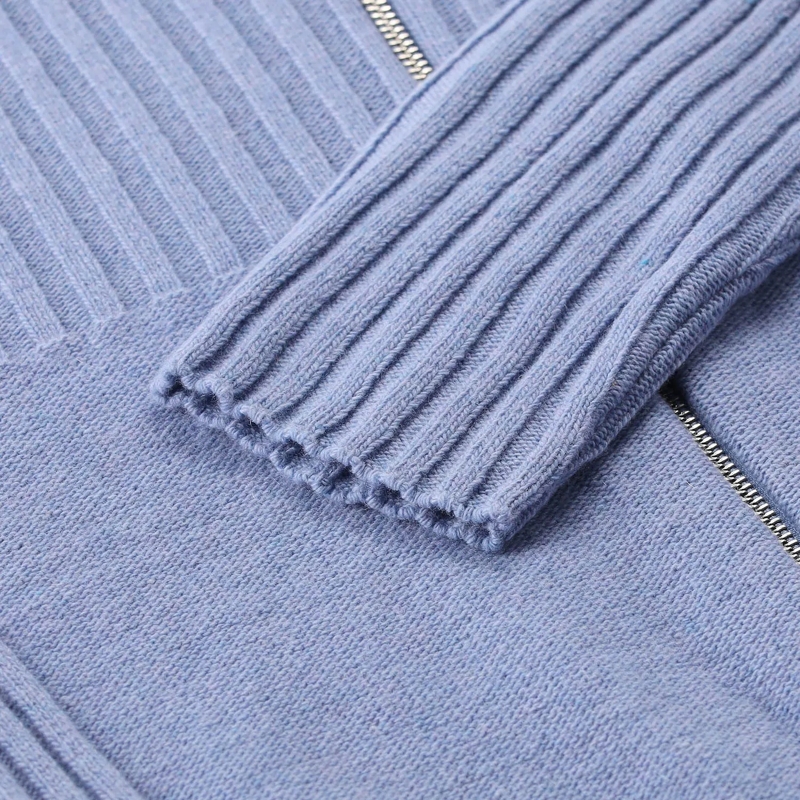 Victoria Beckham Jacke Strickjacke aus Merinowoll-Kaschmir-Mix blau(Image 4)