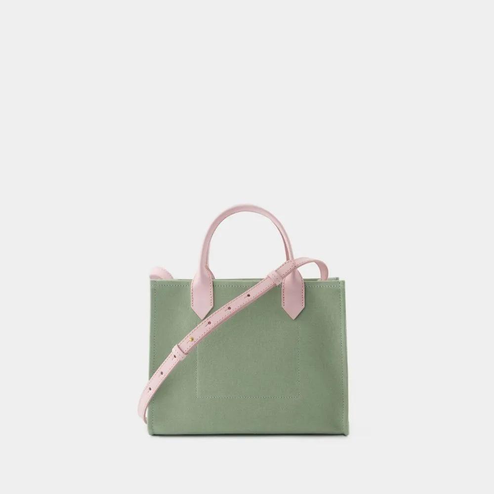 Balmain Totes B-Army Small Shopper Bag Canvas Green Pink Yel in meerkleurig