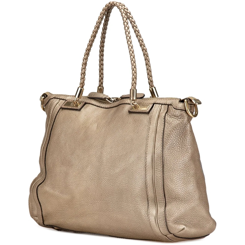 Gucci Schultertasche Large Leather Bella Tote gold