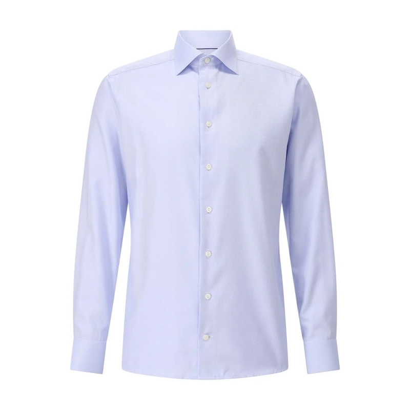Eton Polo Slim-Fit Twillhemd Hellblau