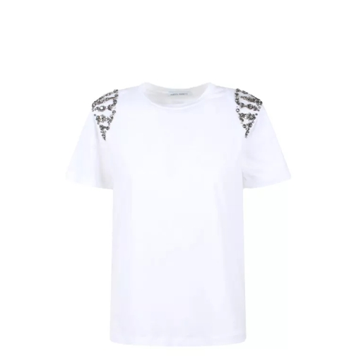 Alberta Ferretti Embroidered Cotton T-Shirt White 
