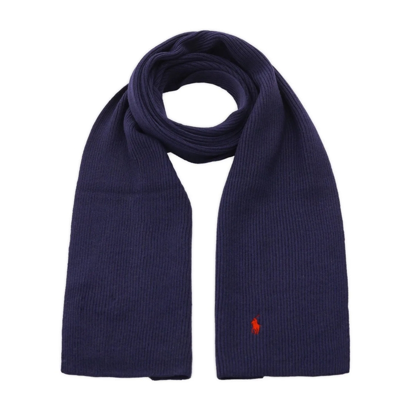 Polo Ralph Lauren Lichtgewicht Sjaal Schal mit gesticktem Logo Dunkelblau