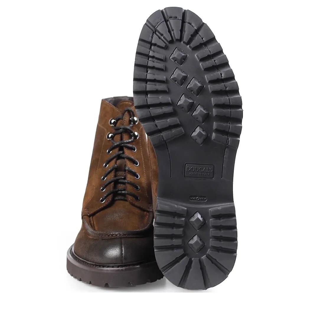 Thumbnail - Doucal's Stiefel - Dark Brown Suède Combat Boot - Gr. 44 (EU) - in Braun - für Damen