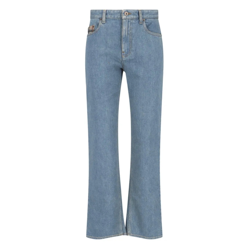 Burberry Jeans Bootcut Jeans In Blue Cotton Denim Blue