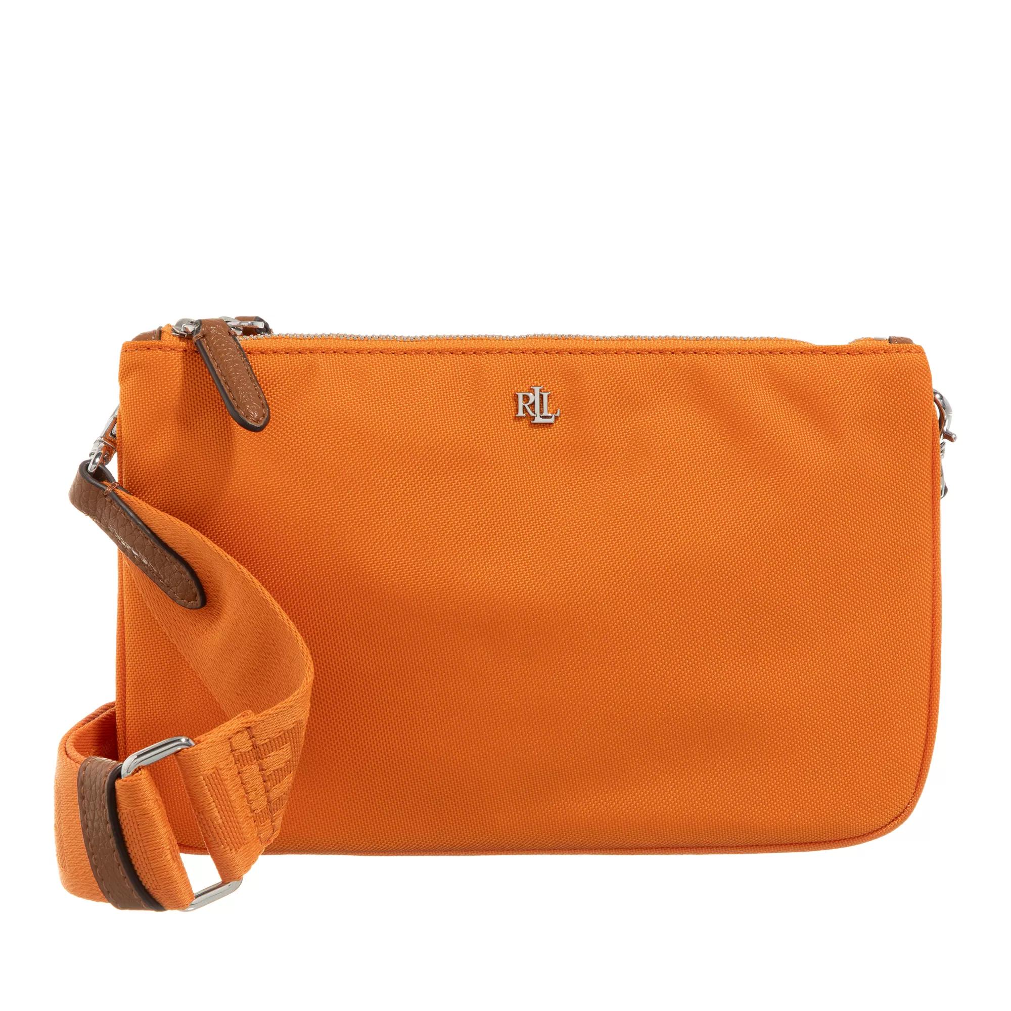 Lauren Ralph Lauren Landyn Crossbody Medium Bright Rust Orange Lrn Tan Crossbody Bag