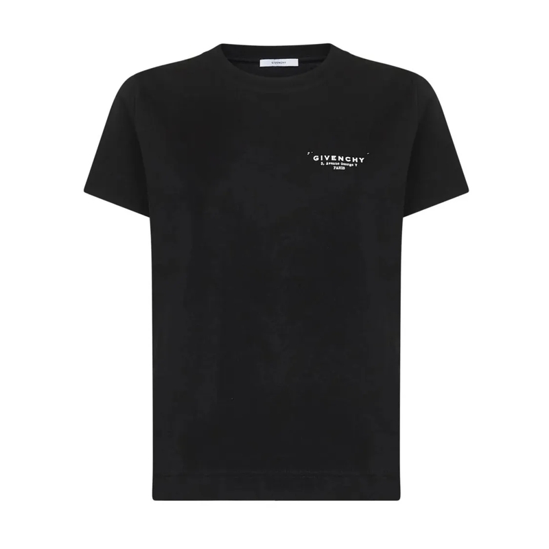 Givenchy T-Shirt Short-Sleeve Cotton T-Shirt With Iconic Logo Detai Black