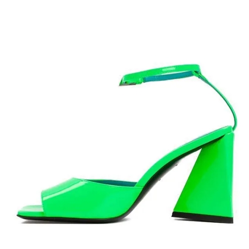 The Attico Sandale Green Leather Piper Sandal Green