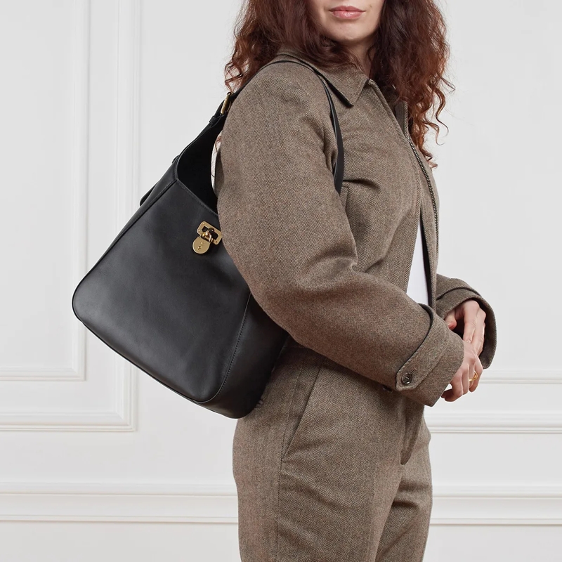 Lauren Ralph Lauren Hobo Bag Tanner Lg Sh-Shoulder Bag-Large Lauren Tan(Image 3)