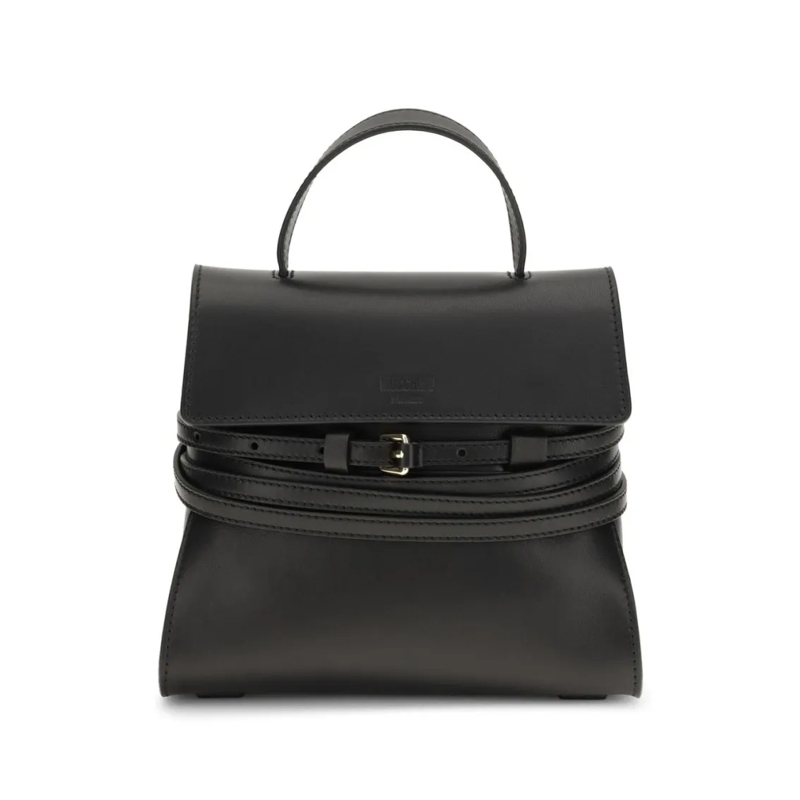 Moschino Sac à bandoulière Structured Silk And Nylon Handbag Black