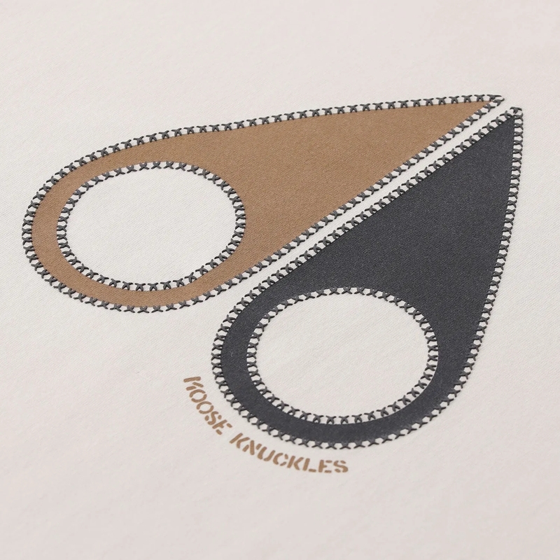 Moose Knuckles T-Shirt T-Shirt mit Logoprint beige(Image 3)