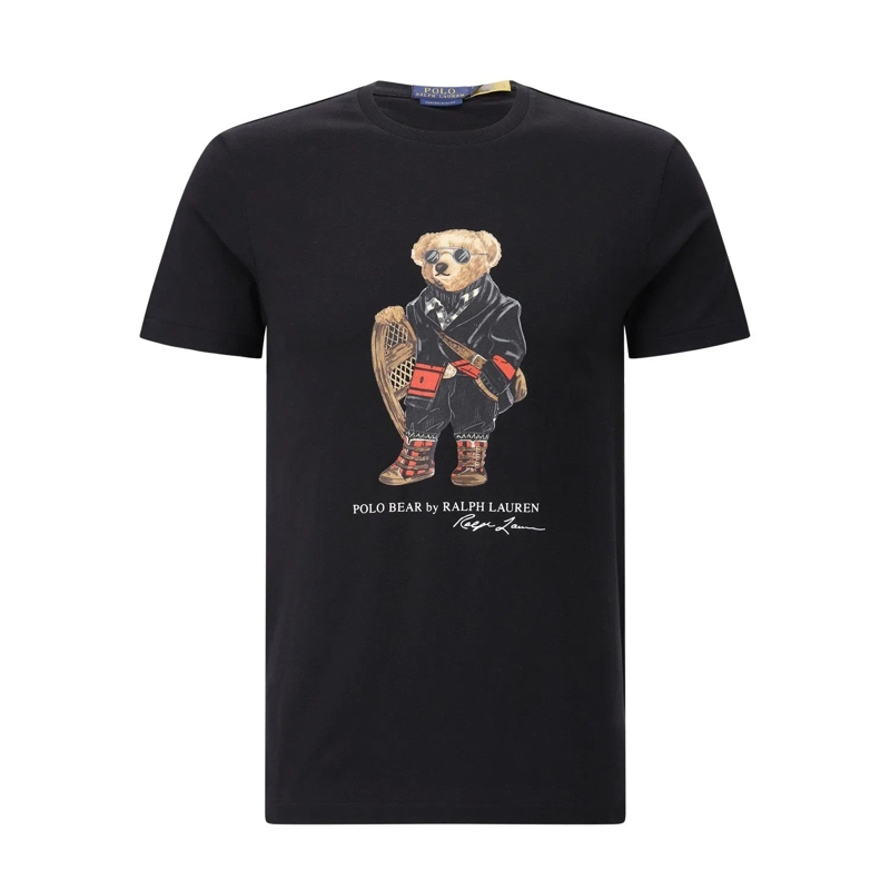 Polo Ralph Lauren Hemd Slim-Fit T-Shirt mit Print Schwarz