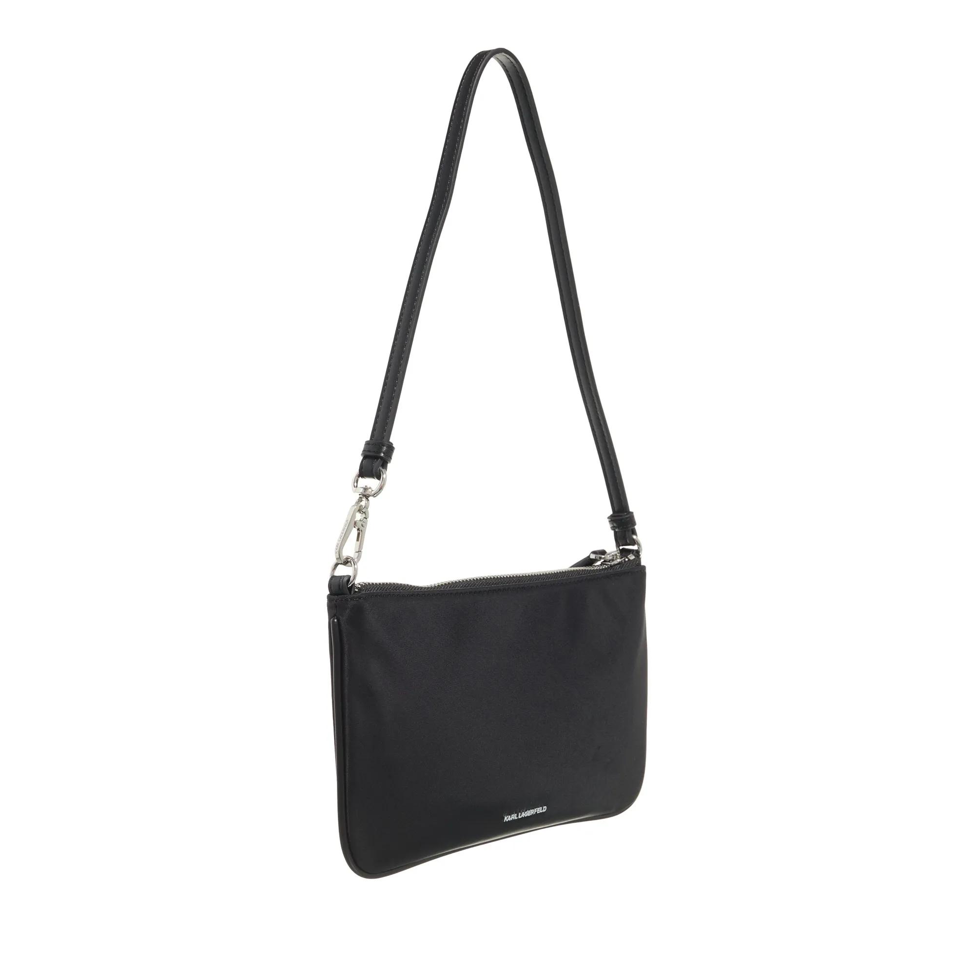 Karl Lagerfeld Crossbody bags Ikon Nylon Shoulder Pouch in zwart