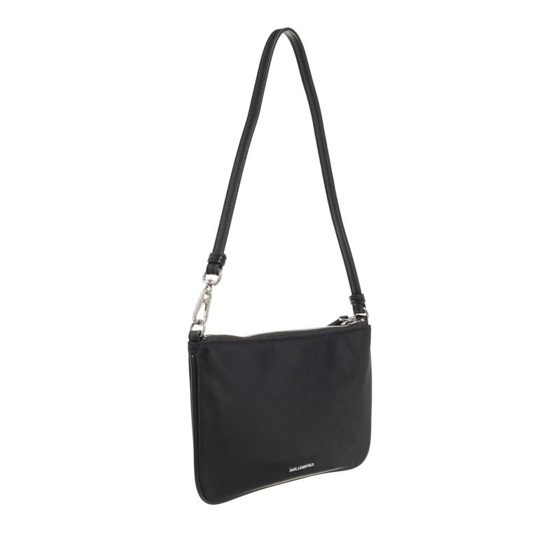 Karl Lagerfeld Pochette Ikon Nylon Shoulder Pouch Black(Image 3)