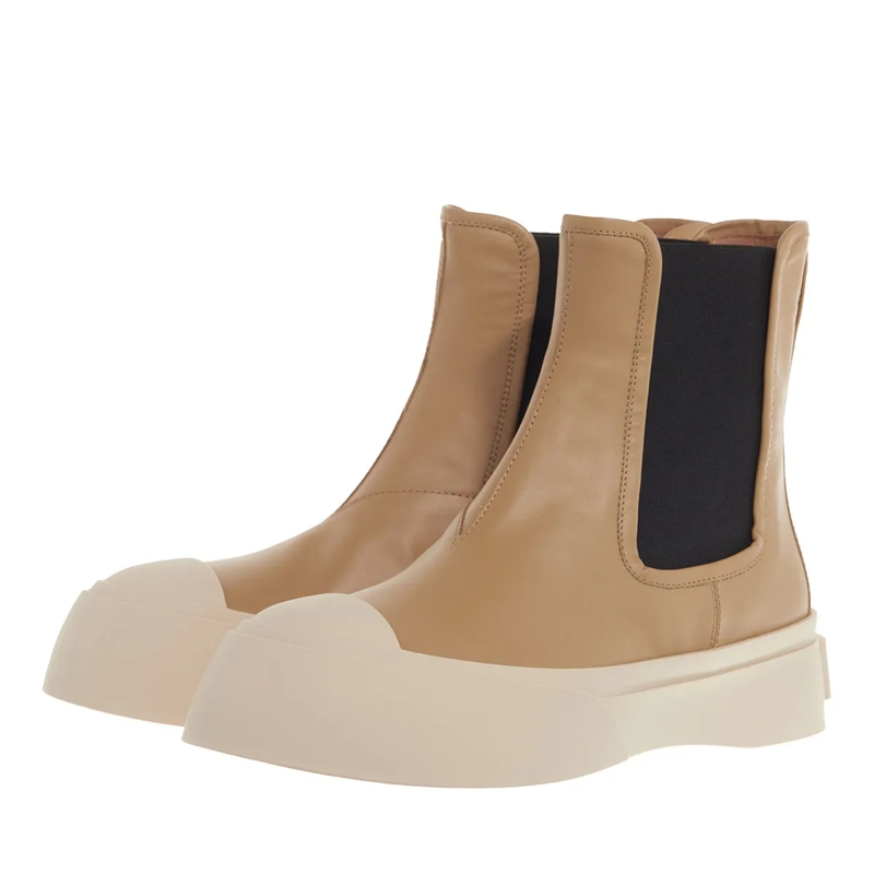 Marni Bottes Chelsea Chelsea Boot Cream