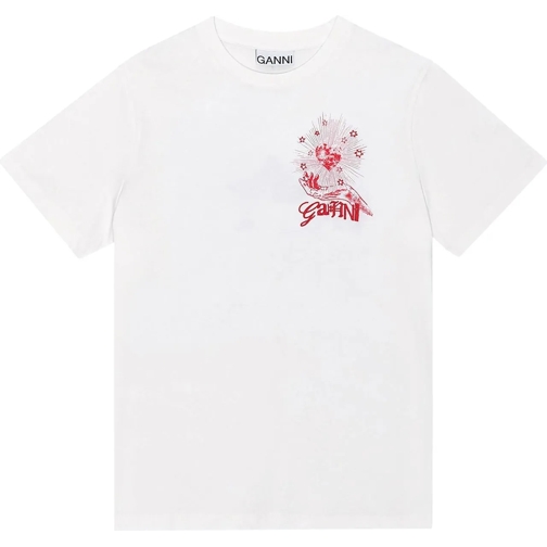 GANNI T-Shirts t-shirt white weiß