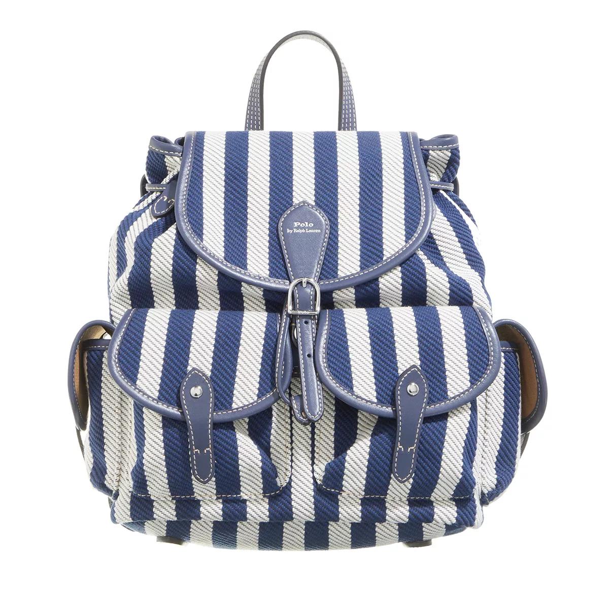 Polo Ralph Lauren Backpack Medium Navy Natural Stripe Rucksack