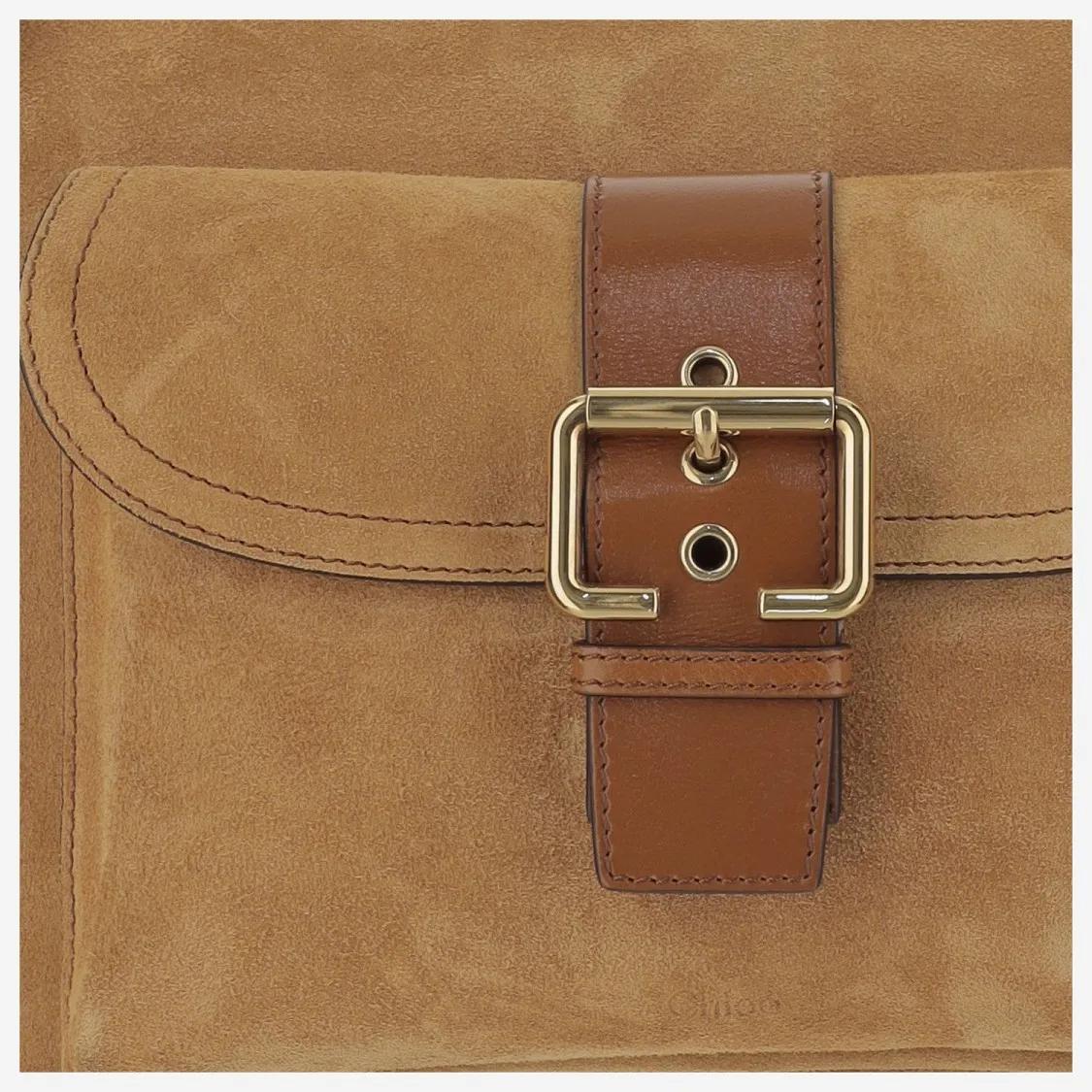 Chloé Hobo bags Suede Camera Bag in bruin
