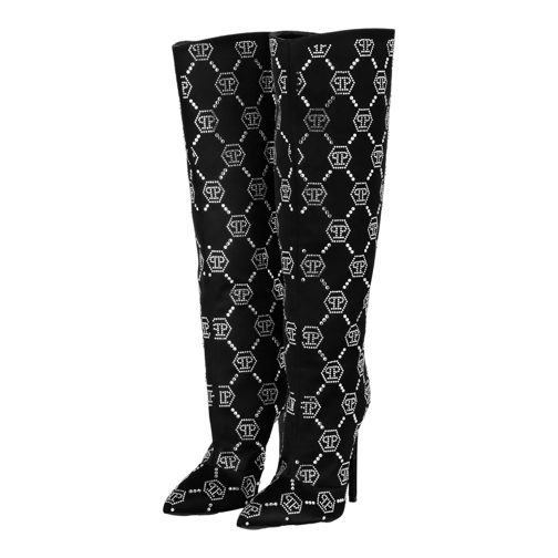 Philipp Plein Stiefel Stiefel Monogram Mit Schmucksteinen schwarz