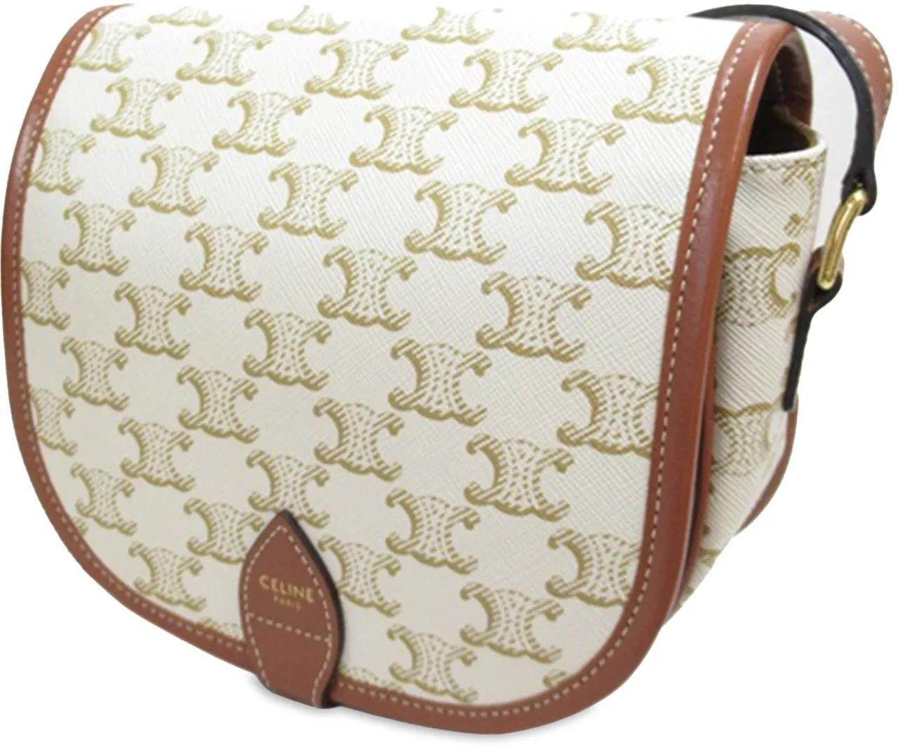 Thumbnail - Celine Hobo Bags - 2020 Monogram Triomphe Crossbody - Gr. unisize - in Weiß - für Damen