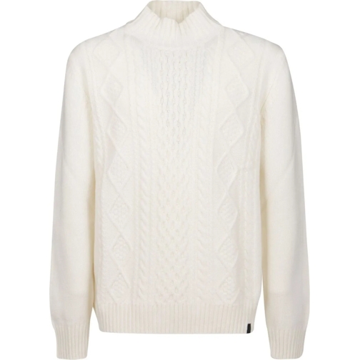 Fay  Mock Neck Sweater White weiß