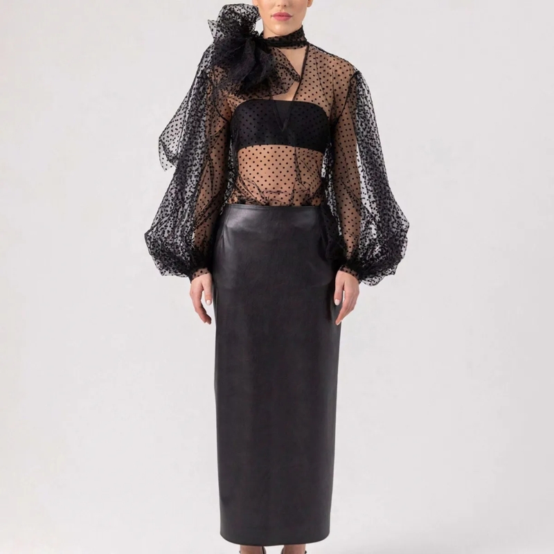 Helene Galwas Bluse Bluse aus Tüll JESSY schwarz(Image 2)