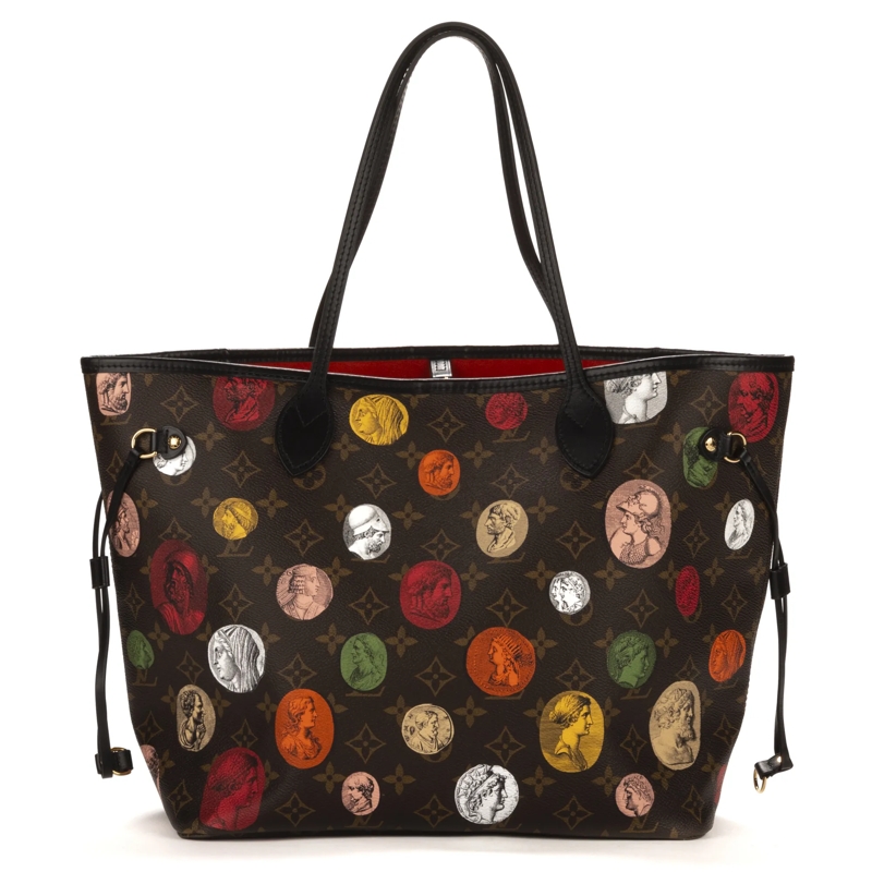 Louis Vuitton Crossbody Bag Ltd. Ed. Fornasetti Neverfull MM braun