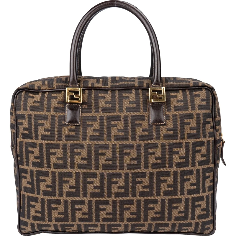 Fendi Schultertasche Fendi FF Monogram Handbag braun