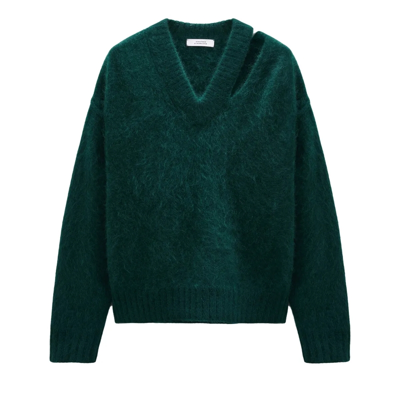Dorothee Schumacher Trui FLUFFY STATEMENTS pullover emerald