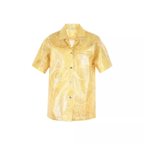 Etro Nylon Printed Shirt Yellow 