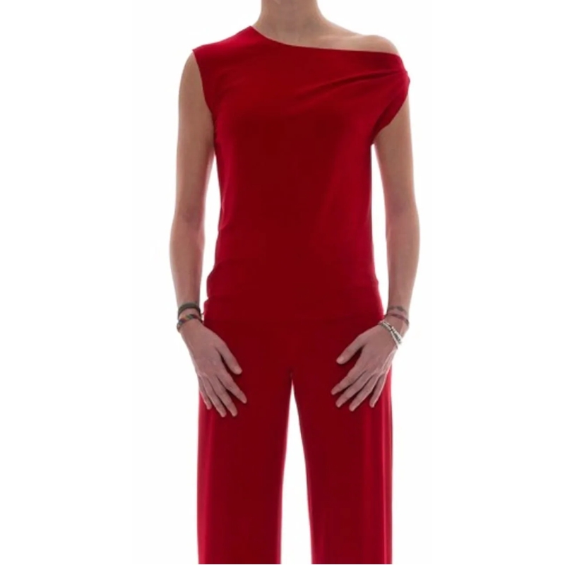 Norma Kamali T-shirt Top Red rot